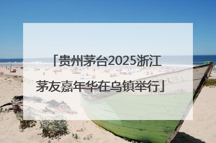贵州茅台2025浙江茅友嘉年华在乌镇举行