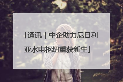 通讯｜中企助力尼日利亚水电枢纽重获新生