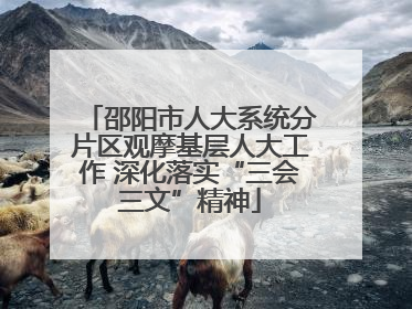 邵阳市人大系统分片区观摩基层人大工作 深化落实“三会三文”精神