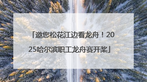 邀您松花江边看龙舟！2025哈尔滨职工龙舟赛开桨