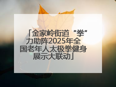 金家岭街道“拳”力助阵2025年全国老年人太极拳健身展示大联动