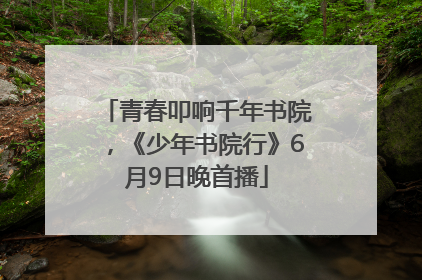青春叩响千年书院，《少年书院行》6月9日晚首播