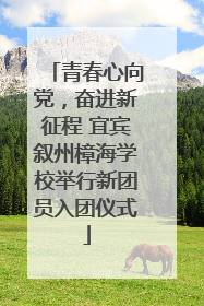 青春心向党，奋进新征程 宜宾叙州樟海学校举行新团员入团仪式