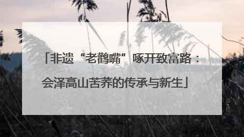 非遗“老鹳嘴”啄开致富路：会泽高山苦荞的传承与新生