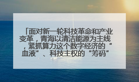 面对新一轮科技革命和产业变革，青海以清洁能源为主线，紧抓算力这个数字经济的“血液”、科技主权的“筹码”、产业升级的“杠杆”、绿色转型的“支点”，勇于撬动国家“双碳”战略、“东数西算”工程重大发展新机遇，点亮绿色算电协同新赛道，蹚出一条符合本地实际的高质量发展之路——青海：“绿色算力” 锚定“东数西算”国家战略布局