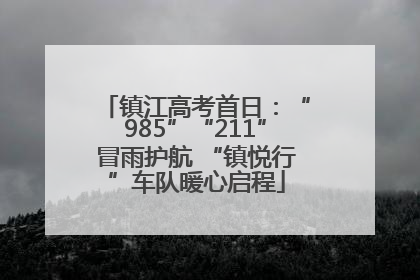 镇江高考首日：“985”“211”冒雨护航 “镇悦行”车队暖心启程