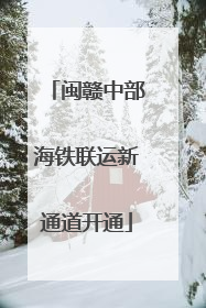 闽赣中部海铁联运新通道开通