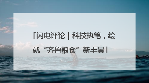 闪电评论｜科技执笔，绘就“齐鲁粮仓”新丰景