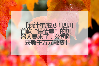 预计年底见！四川首款“懂情感”的机器人要来了，公司刚获数千万元融资