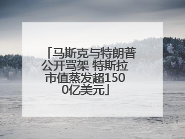 马斯克与特朗普公开骂架 特斯拉市值蒸发超1500亿美元