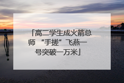 高二学生成火箭总师 “手搓”飞燕一号突破一万米