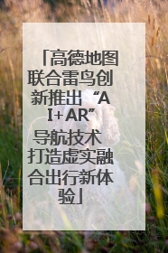 高德地图联合雷鸟创新推出“AI+AR”导航技术 打造虚实融合出行新体验