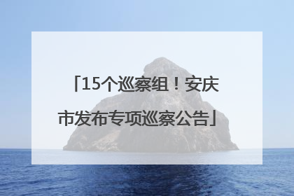 15个巡察组！安庆市发布专项巡察公告