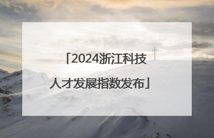 2024浙江科技人才发展指数发布
