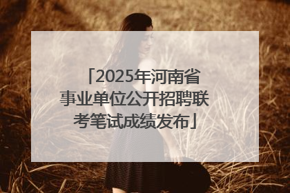 2025年河南省事业单位公开招聘联考笔试成绩发布