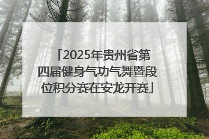 2025年贵州省第四届健身气功气舞暨段位积分赛在安龙开赛
