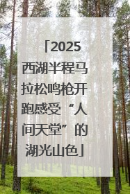 2025西湖半程马拉松鸣枪开跑感受“人间天堂”的湖光山色