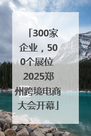 300家企业，500个展位 2025郑州跨境电商大会开幕