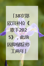 38岁郑欣宜补位《歌手2025》，此前因抑郁症停工两年