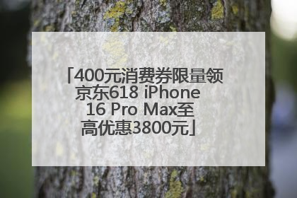 400元消费券限量领 京东618 iPhone 16 Pro Max至高优惠3800元