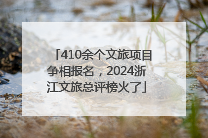 410余个文旅项目争相报名，2024浙江文旅总评榜火了