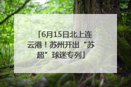 6月15日北上连云港！苏州开出“苏超”球迷专列