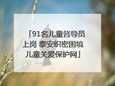 91名儿童督导员上岗 泰安织密困境儿童关爱保护网