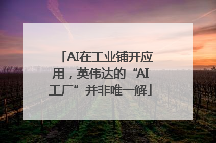 AI在工业铺开应用，英伟达的“AI工厂”并非唯一解