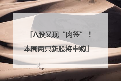 A股又现“肉签”！本周两只新股将申购